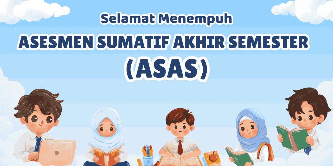 Selamat Menempuh Asesmen Sumatif Akhir Tahun Banner Dekorasi Hiasan Kelas Biru Ilustratif_11zon